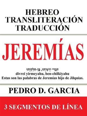 cover image of Jeremías--Hebreo Transliteración Traducción